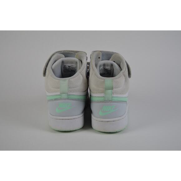 Nike Court Borough Mid 2 Sneakers Pure Platinum/Mint Youth Size 5 Pre-Owned - Picture 4 of 13